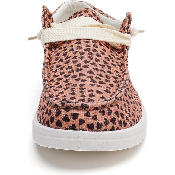 Women's Coffee Casual Slip On Deck Canvas Loafers Sneakers Boot Shoes - Picture 3 of 8